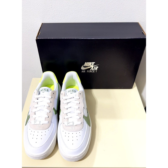 NWT: Nike - Women's Air Force 1 PLT.AF.ORM, White Oil Green W (US 7.5) - Picture 2 of 6